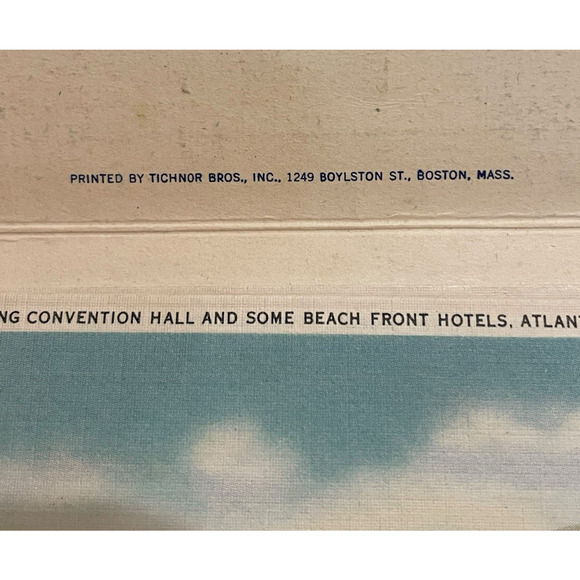 Vtg Souvenir Folder Atlantic City Photos 18 Two Sided Color Scenes 1940's Art - Picture 5 of 13